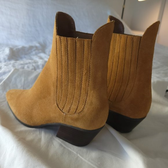 Zara Suede Cowboy-Style Ankle Boots EU 40 - Picture 5 of 13